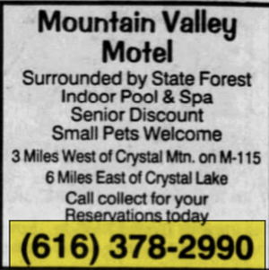 Mountain Valley Lodge & Campground - Sep 14 1986 Ad (newer photo)